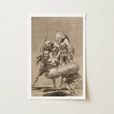 What one does to Another - Francisco De Goya Art Print / Canvas Framed Detailed Sepia-toned Figures Skulls Bones Expressive, Bodies Pile,