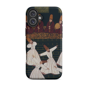 Whirling Dervishes at Konya - Ottoman School Iphone Case, 16 Plus / Matte, Phone Case Dervishes Design
