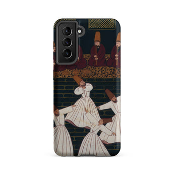 Whirling Dervishes at Konya - Ottoman School Phone Case, Samsung Galaxy S21 Fe / Matte, Mobile Cases, Toby Leon