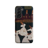 Whirling Dervishes at Konya - Ottoman School Phone Case Samsung Galaxy S21 / Matte Intricate Illustration Sufi Dancers White Robes, Iphone,