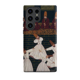 Whirling Dervishes at Konya - Ottoman School Phone Case Samsung Galaxy S23 Ultra / Matte Intricate Illustration Sufi Dancers White Robes,