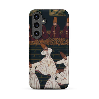 Whirling Dervishes at Konya - Ottoman School Phone Case, Samsung Galaxy S24 Plus / Matte, Mobile Cases, Toby Leon