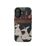 Whirling Dervishes at Konya - Ottoman School Phone Case Iphone 17 / Matte Iphone 12 Case Sufi Dancers Design Black White Ottoman School,