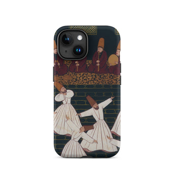 Whirling Dervishes at Konya - Ottoman School Phone Case Iphone 15 / Matte Phone Case Dervishes Design Ottoman School, School Iphone Case,