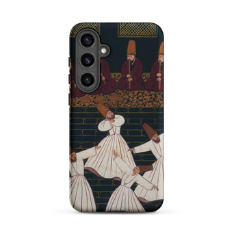 Whirling Dervishes at Konya - Ottoman School Phone Case Samsung Galaxy S24 Plus / Matte Phone Case Intricate Illustration Sufi Dancers