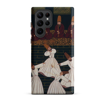 Whirling Dervishes at Konya - Ottoman School Phone Case Samsung Galaxy S22 Ultra / Matte Phone Case Intricate Illustration Sufi Dancers