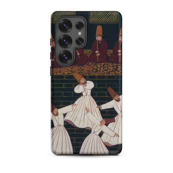 Whirling Dervishes at Konya - Ottoman School Phone Case Samsung Galaxy S25 Ultra / Matte Phone Case Intricate Illustration Sufi Dancers