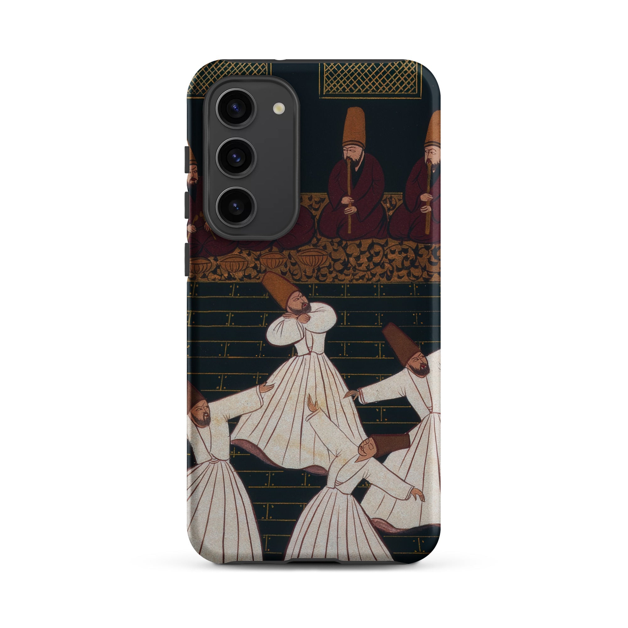 Whirling Dervishes at Konya Ottoman School Samsung Case, Galaxy S23 Plus / Matte, Phone Case Stylized Painting Sufi Dervishes