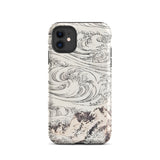 Whirlpool at Awa - Katsushika Hokusai Iphone Case, 11 / Matte, Phone Case Wave Mountain Design