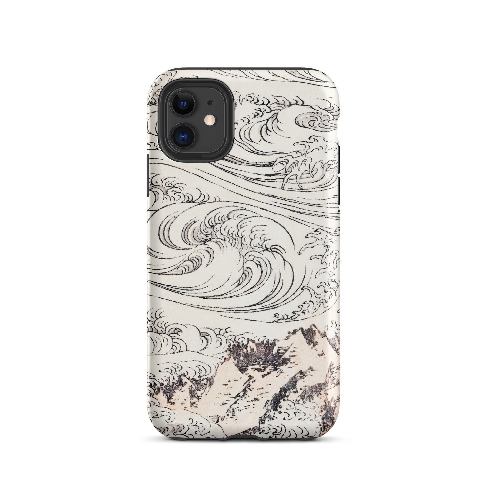 Whirlpool at Awa Katsushika Hokusai Iphone Case, 11 / Matte, Phone Case Wave Mountain Design