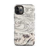 Whirlpool at Awa - Katsushika Hokusai Iphone Case, 11 Pro Max / Matte, Phone Case Wave Mountain Design