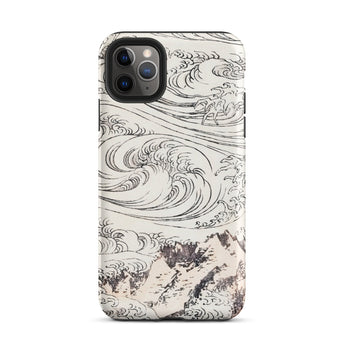 Whirlpool at Awa - Katsushika Hokusai Iphone Case, 11 Pro Max / Matte, Phone Case Wave Mountain Design