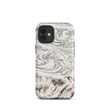 Whirlpool at Awa - Katsushika Hokusai Iphone Case, 12 Mini / Matte, Phone Case Wave Mountain Design