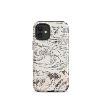 Whirlpool at Awa - Katsushika Hokusai Iphone Case, 12 Mini / Matte, Phone Case Wave Mountain Design