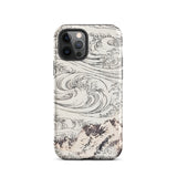 Whirlpool at Awa - Katsushika Hokusai Iphone Case, 12 Pro / Matte, Phone Case Wave Mountain Design