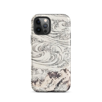 Whirlpool at Awa - Katsushika Hokusai Iphone Case, 12 Pro / Matte, Phone Case Wave Mountain Design