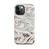 Whirlpool at Awa - Katsushika Hokusai Iphone Case, 12 Pro Max / Matte, Phone Case Wave Mountain Design