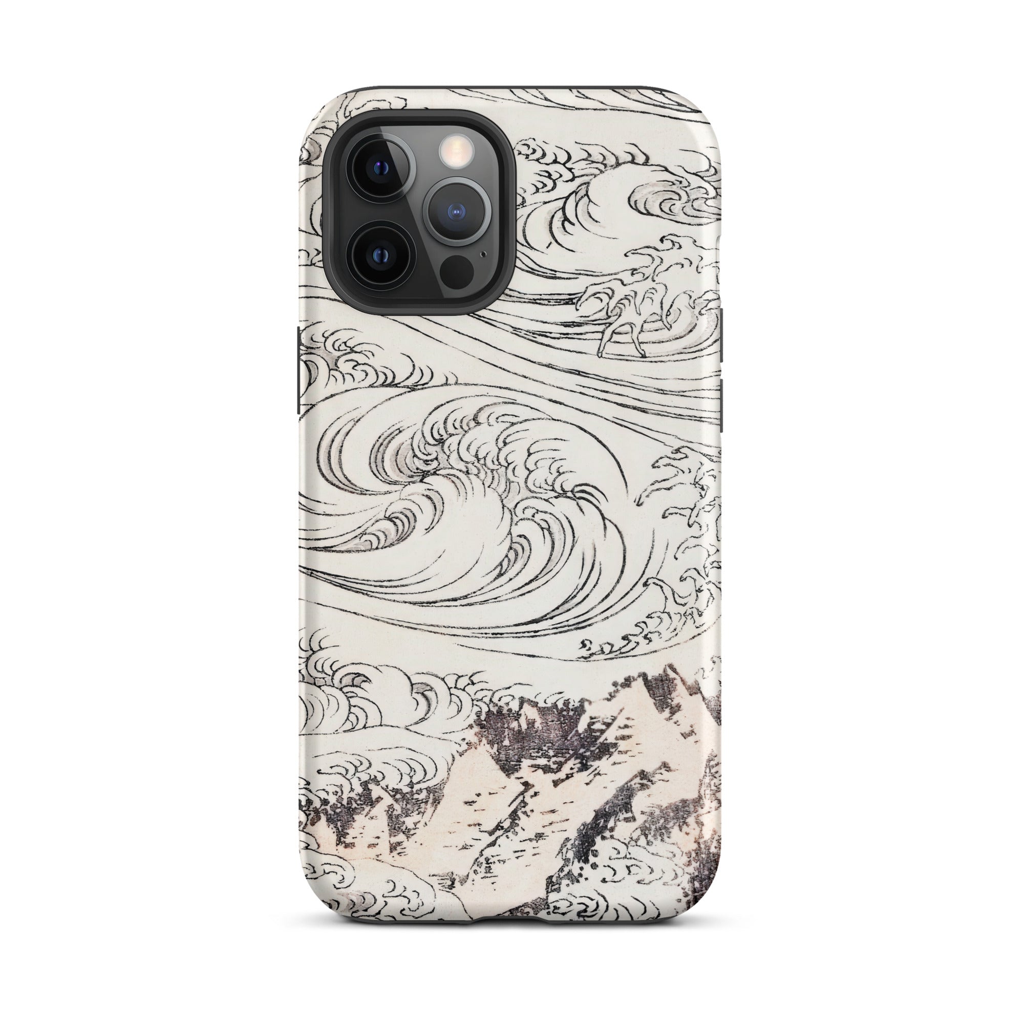 Whirlpool at Awa Katsushika Hokusai Iphone Case, 12 Pro Max / Matte, Phone Case Wave Mountain Design