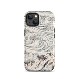 Whirlpool at Awa - Katsushika Hokusai Iphone Case, 13 / Matte, Phone Case Wave Mountain Design