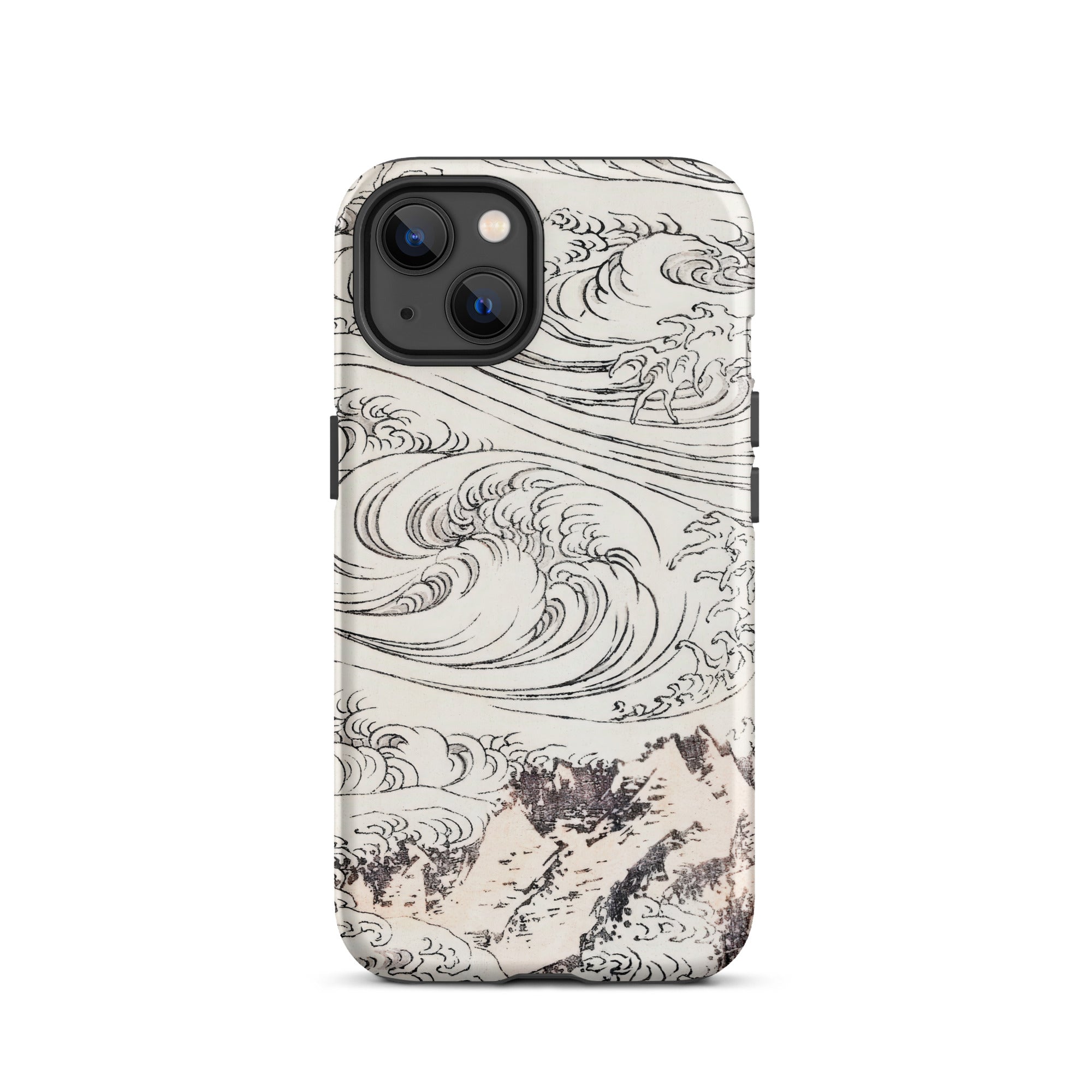 Whirlpool at Awa Katsushika Hokusai Iphone Case, 13 / Matte, Phone Case Wave Mountain Design