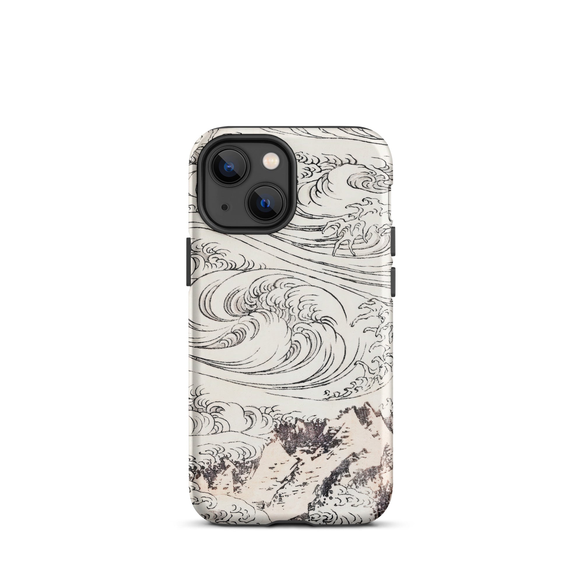 Whirlpool at Awa Katsushika Hokusai Iphone Case, 13 Mini / Matte, Phone Case Wave Mountain Design