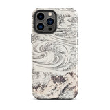 Whirlpool at Awa - Katsushika Hokusai Iphone Case, 13 Pro Max / Matte, Phone Case Wave Mountain Design