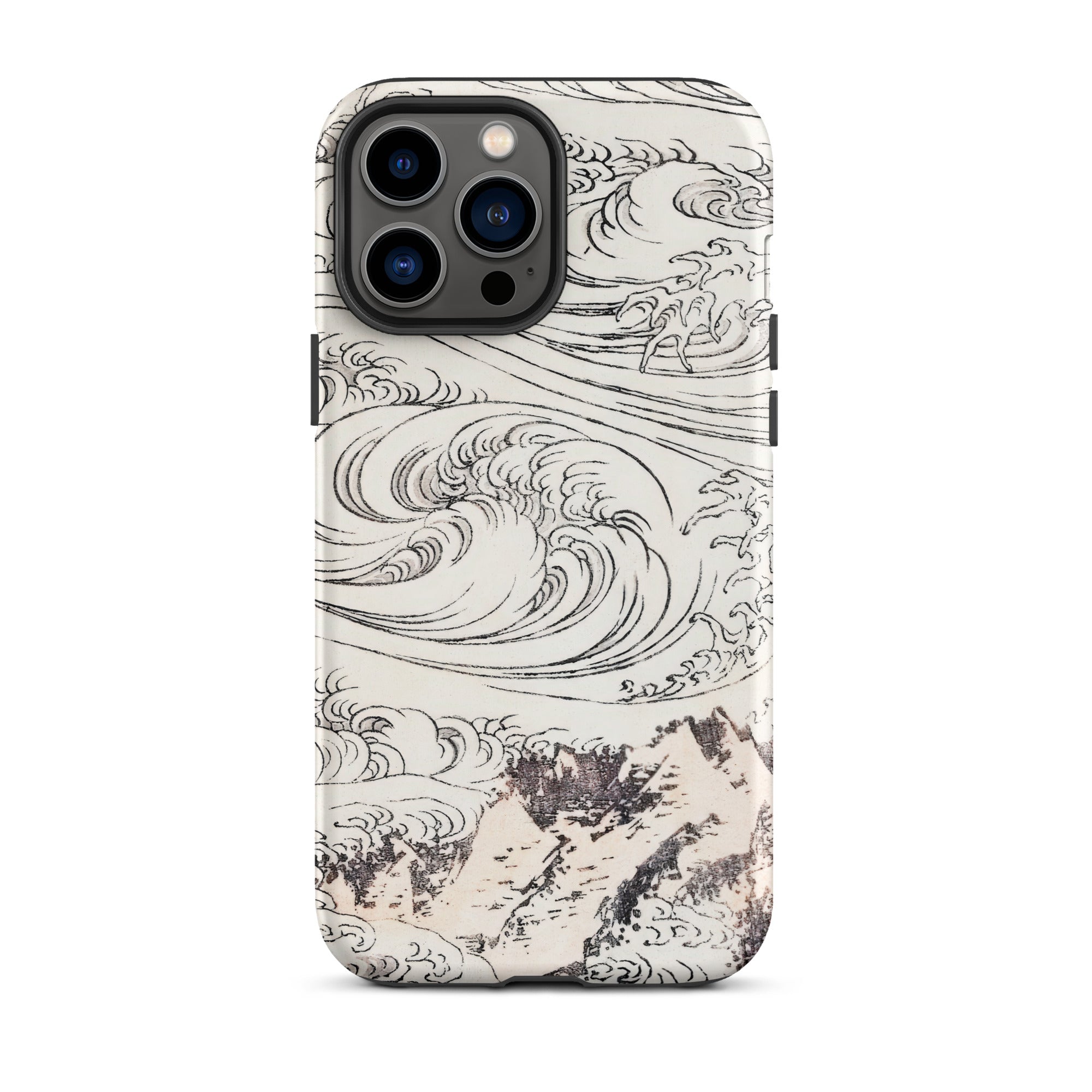 Whirlpool at Awa Katsushika Hokusai Iphone Case, 13 Pro Max / Matte, Phone Case Wave Mountain Design
