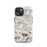 Whirlpool at Awa - Katsushika Hokusai Iphone Case, 14 / Matte, Phone Case Wave Mountain Design