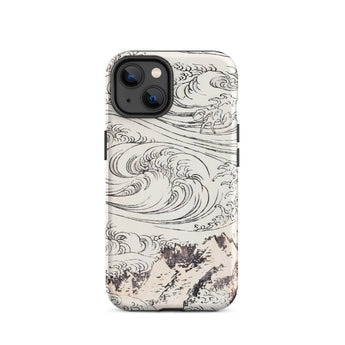 Whirlpool at Awa - Katsushika Hokusai Iphone Case, 14 / Matte, Phone Case Wave Mountain Design