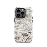 Whirlpool at Awa - Katsushika Hokusai Iphone Case, 14 Plus / Matte, Phone Case Wave Mountain Design