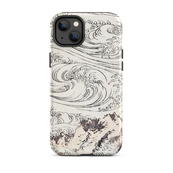 Whirlpool at Awa - Katsushika Hokusai Iphone Case, 14 Pro / Matte, Phone Case Wave Mountain Design