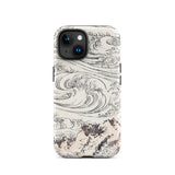 Whirlpool at Awa - Katsushika Hokusai Iphone Case, 15 / Matte, Phone Case Wave Mountain Design