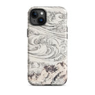 Whirlpool at Awa Katsushika Hokusai Iphone Case, 15 Plus / Matte, Phone Case Wave Mountain Design