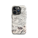 Whirlpool at Awa - Katsushika Hokusai Iphone Case, 15 Pro / Matte, Phone Case Wave Mountain Design