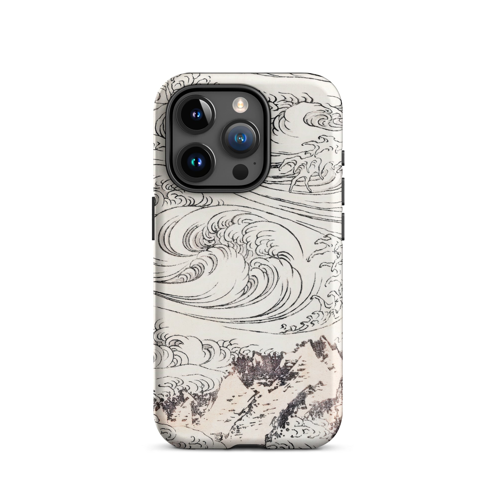 Whirlpool at Awa Katsushika Hokusai Iphone Case, 15 Pro / Matte, Phone Case Wave Mountain Design