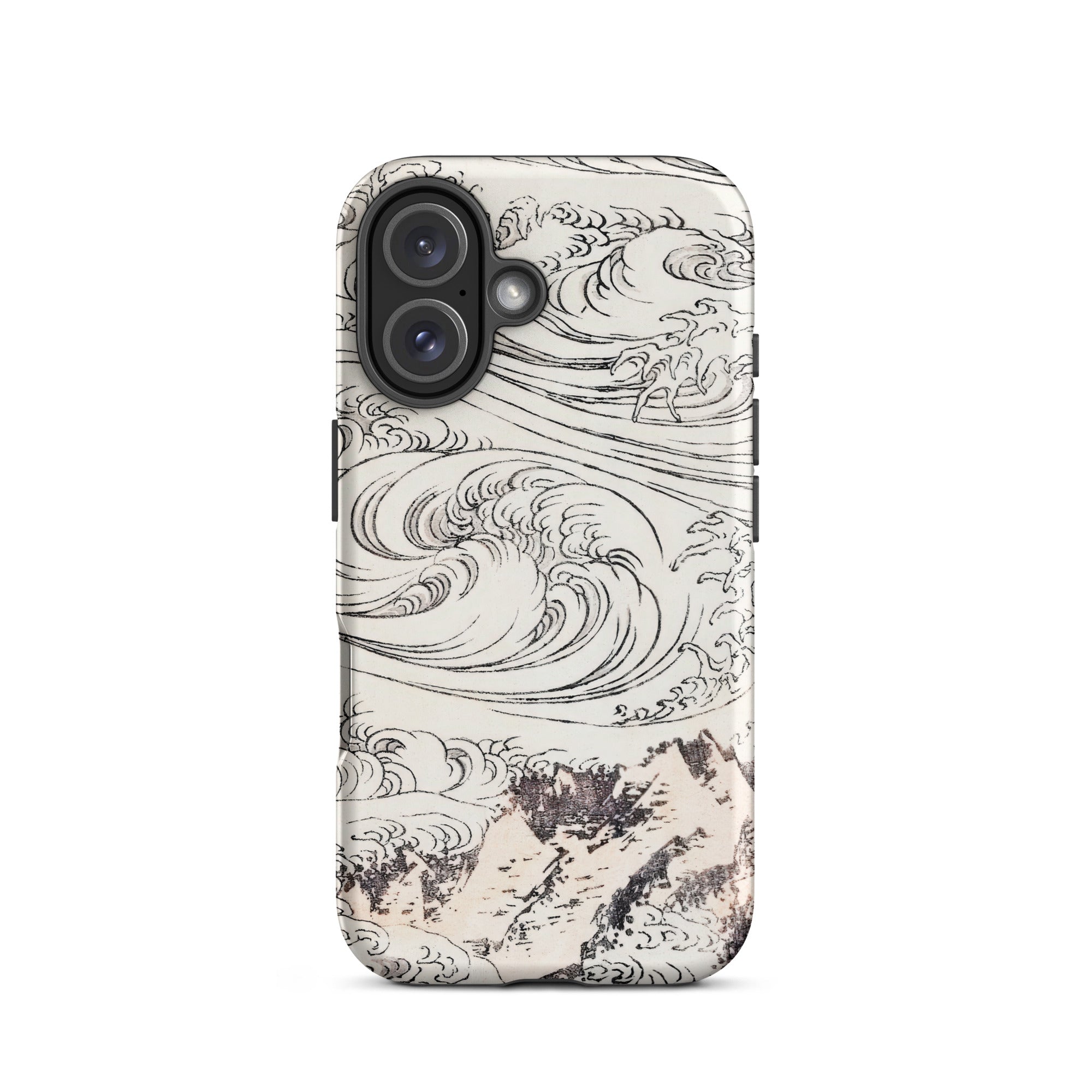 Whirlpool at Awa Katsushika Hokusai Iphone Case, 16 / Matte, Phone Case Wave Mountain Design