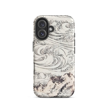 Whirlpool at Awa - Katsushika Hokusai Iphone Case, 16 / Matte, Phone Case Wave Mountain Design