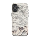 Whirlpool at Awa - Katsushika Hokusai Iphone Case, 16 Plus / Matte, Phone Case Wave Mountain Design
