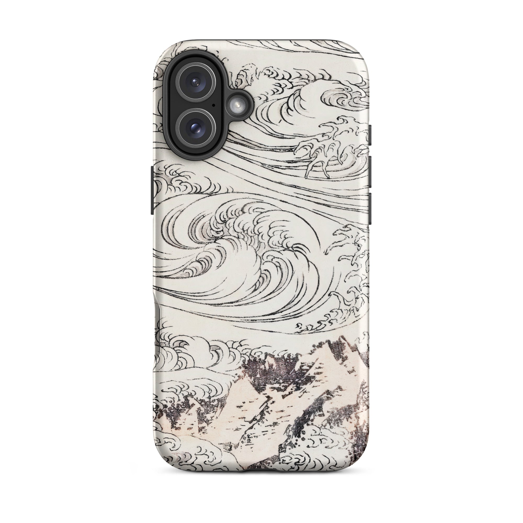 Whirlpool at Awa Katsushika Hokusai Iphone Case, 16 Plus / Matte, Phone Case Wave Mountain Design