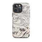 Whirlpool at Awa Katsushika Hokusai Iphone Case, 16 Pro Max / Matte, Phone Case Wave Mountain Design