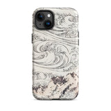 Whirlpool at Awa - Katsushika Hokusai Phone Case Iphone 15 Plus / Matte Phone Case Wave Mountain Design Katsushika Hokusai Iphone, Ocean