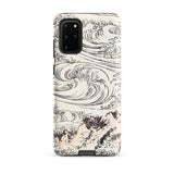 Whirlpool at Awa - Katsushika Hokusai Phone Case Samsung Galaxy S20 Plus / Matte Sleek Black White Phone Case Detailed Ink-style