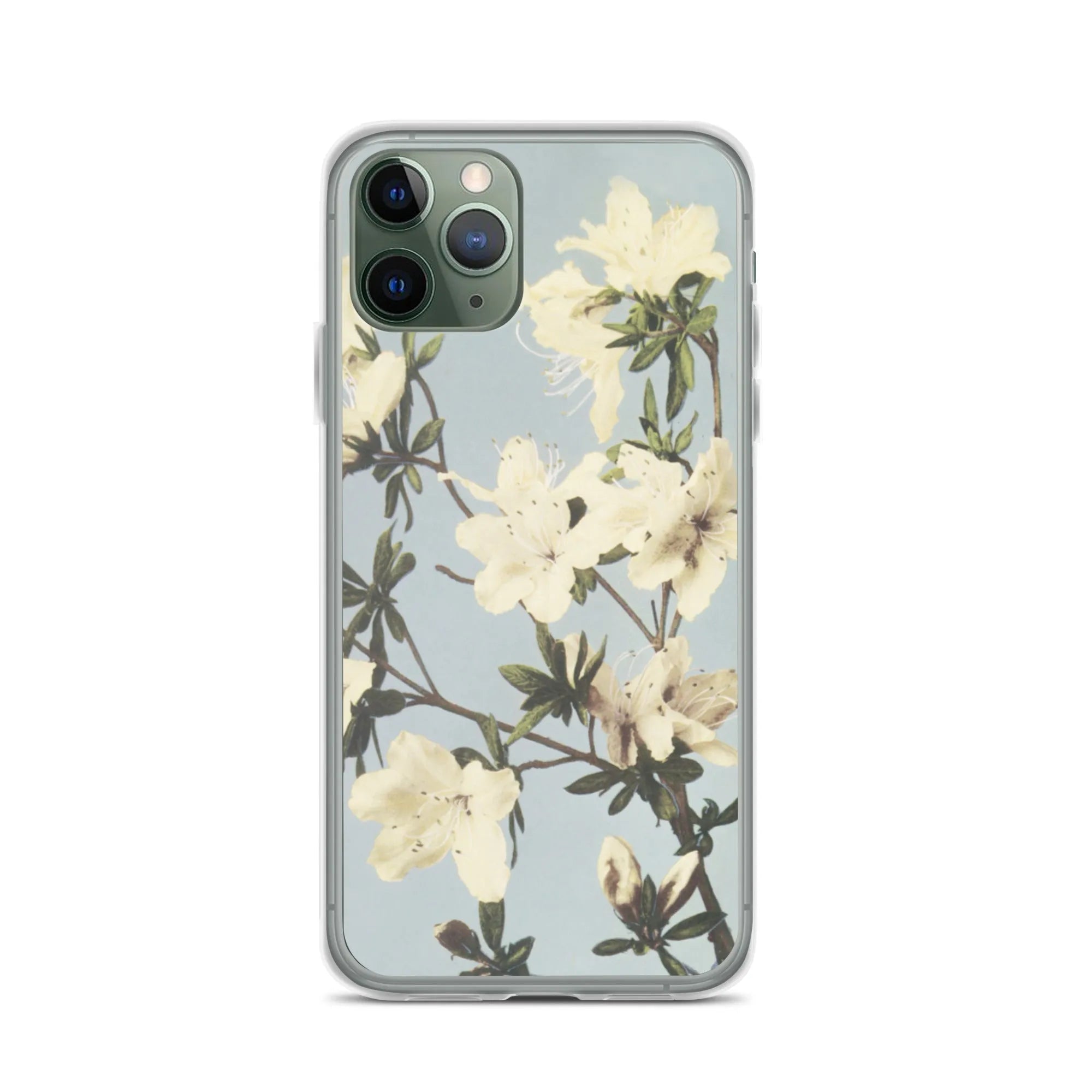 White Flowers - Kazumasa Ogawa Japanese Art Iphone Case - Iphone 11 Pro - Mobile Phone Cases - Aesthetic Art
