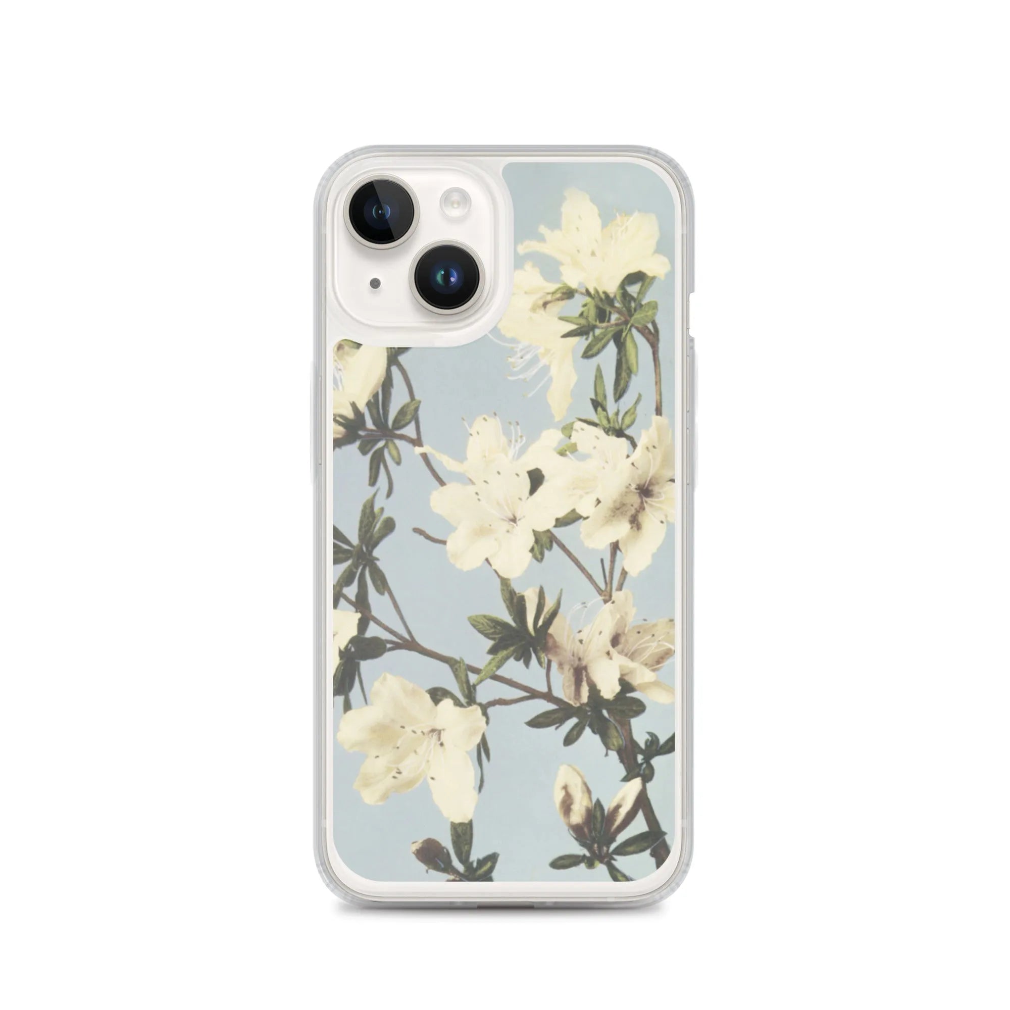 White Flowers - Kazumasa Ogawa Japanese Art Iphone Case - Iphone 14 - Mobile Phone Cases - Aesthetic Art
