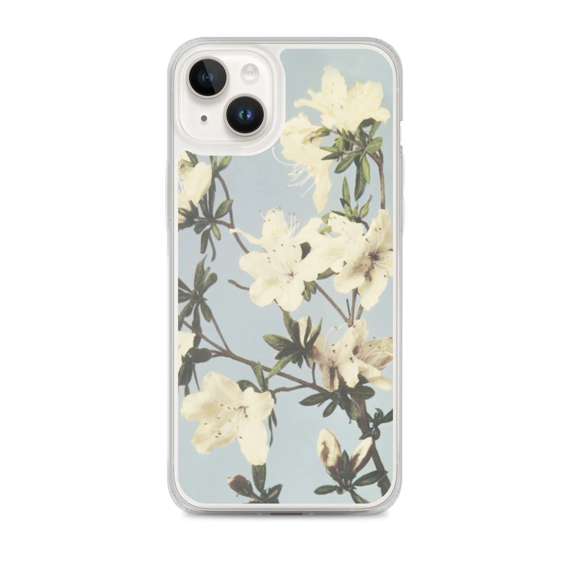 White Flowers - Kazumasa Ogawa Japanese Art Iphone Case - Iphone 14 Plus - Mobile Phone Cases - Aesthetic Art