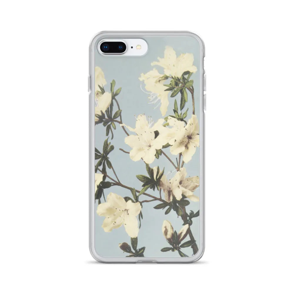 White Flowers - Kazumasa Ogawa Japanese Art Iphone Case - Iphone 7 Plus/8 Plus - Mobile Phone Cases - Aesthetic Art