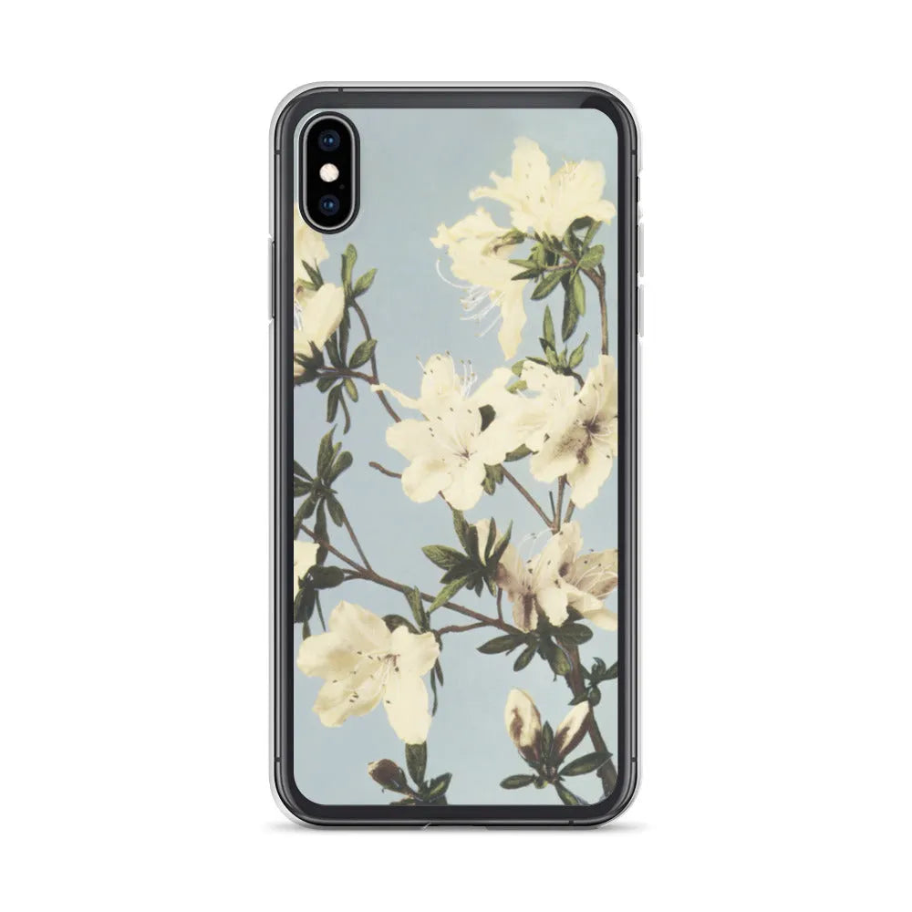 White Flowers - Kazumasa Ogawa Japanese Art Iphone Case - Iphone Xs Max - Mobile Phone Cases - Aesthetic Art