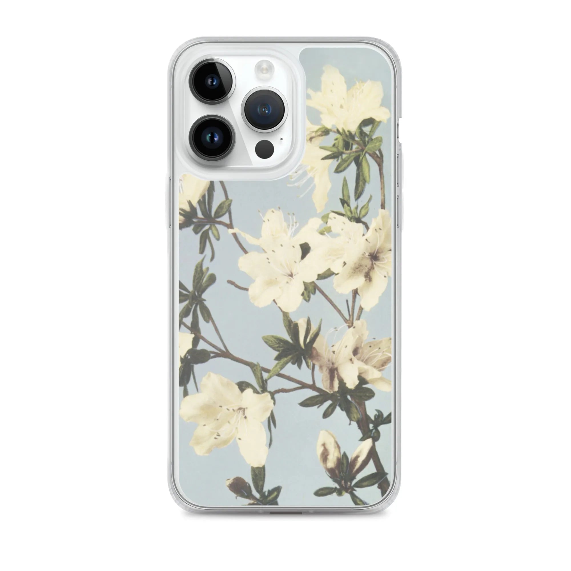White Flowers - Kazumasa Ogawa Japanese Art Iphone Case - Iphone 14 Pro Max - Mobile Phone Cases - Aesthetic Art