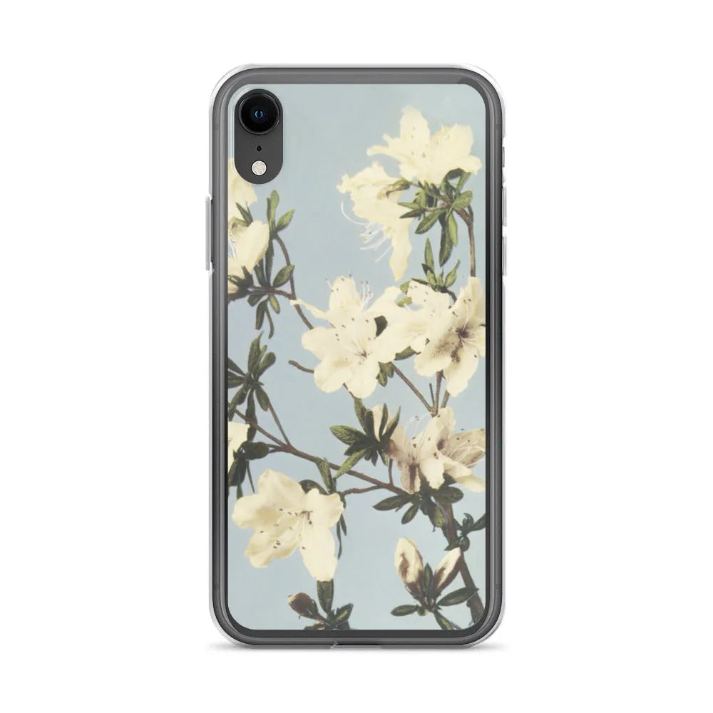 White Flowers - Kazumasa Ogawa Japanese Art Iphone Case - Iphone Xr - Mobile Phone Cases - Aesthetic Art
