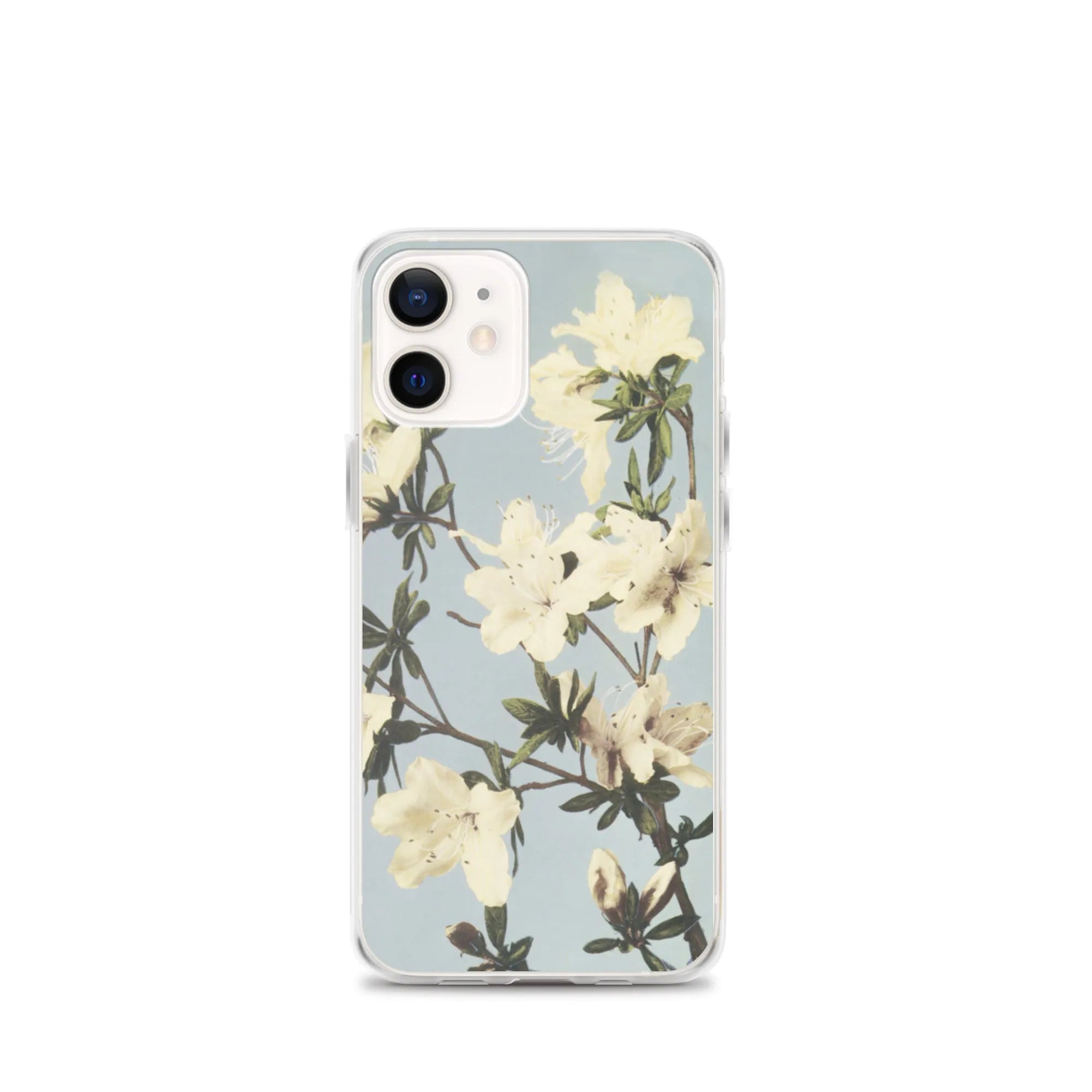 White Flowers - Kazumasa Ogawa Japanese Art Iphone Case - Iphone 12 Mini - Mobile Phone Cases - Aesthetic Art